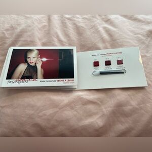 2 New and Unused Sample Packets of Yves Saint Laurent Lip Colors